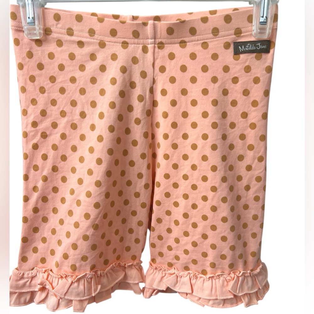 Matilda Jane Adventure Orange/Gold Begins Bingo Shorties Shorts, size 14